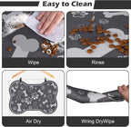 Dog Cat Food Mat, Rapid Absorbent Pet Feeding Mat, Bone Shaped Dog Placemat - Image 5