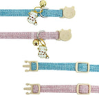 Elegant little tail 2 Pack Cat Collar- Pink&Blue Linnet Cat Collars Breakaway - Image 3