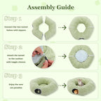 PEQULTI Cat Tunnel with Bed for Indoor Cats, Cat Play Donut Tunnel with - Image 5