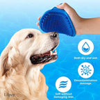 Dog Grooming Brush, Lilpep Pet Shampoo Bath Brush Soothing Massage Rubber Comb - Image 3
