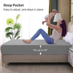 Waterproof Mattress Protector King, Fitted Sheet Style Breathable Mattress Cover - Image 4