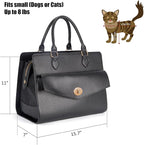 Stylish Pet Carrier Purse Leather Bag - Image 2