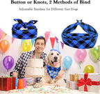 Birthday Plaid Dog Bandana - Image 2