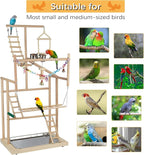 Pet Parrot Playstand Parrots Bird Playground Bird Play Stand Wood Perch Gym - Image 6