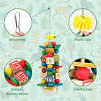 Rypet Wood Bird Chewing Toy for Cage, Wooden Birds Cage Toys for Helping Trim - Image 5
