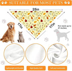 Thanksgiving Dog Bandana 2 Pack, All 4 Patterns Pumpkin Turkey Dog Scarf - Image 7