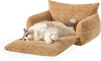 Hollypet Cat Bed Fluffy Plush Mutifuctional Double-Layer Soft Pet Couch - Image 2