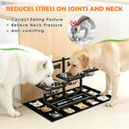 Elevated Dog Bowls for Large Dogs, 6 Height Adjustable Raised Stand - Image 2
