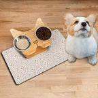 Absorbent Pet Dog Bowl Mat for Food and Water, Pet Cat Food Feeding Mat - Image 2