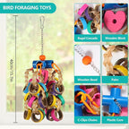 lovyoCoCo Bird Toys Conure Toys, Bird Parrot Foraging Shredder 24 Pcs Colorful - Image 2