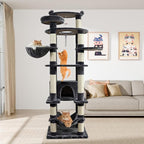 78.8" Large Cat Tree Tower for Indoor Kitties, Sisal Scratching Posts, Hammock - Image 7