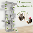 84.6" Multi-Level Tall Cat Tree Tower - Image 2