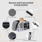Cat, Dog Carrier for Pets up to 15 lbs, Soft-Sided Collapsible Pet Carrier - Image 6