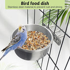 Tfwadmx 8 Pcs Bird Feeding Dish Cups, Parrot Food Bowl Clamp Holder Coop Cup - Image 2