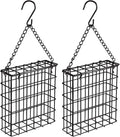 2Pcs Outdoor Suet Cage Bird Feeder, Wild Bird Feeder, Single Suet Cake Capacity by Unknown