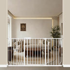 WAOWAO Baby Gate 57.48-62.17" Extra Wide Pressure Mounted Walk Through Swing by WAOWAOBABYSAFETYPRODUCTS
