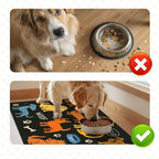 Cute Happy Dog Food Mat for Cat Food Mat Food and Water Bowl Pet Feeding Bowl - Image 7