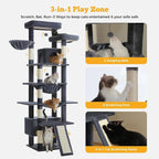 81" Heavy Duty Cat Tree for Large Cats up to 20lbs - Image 6