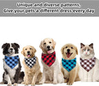 Christmas Dog Bandana Small-Red Black Dog Scarf Buffalo Plaid Printing - Image 6