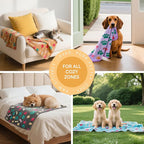 Luciphia 1 Pack 6 Dog Blankets Cat Soft Fluffy Fleece Pet Blanket Warm Cute - Image 3