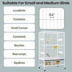 Yaheetech 52inch Bird Cage Extra Large Parakeet Parrot Cage - Image 8
