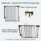 Cumbor 2 Pack 29.2-43" No Bottom Bar Baby Gate - Image 4