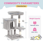 Allewie 29 Inches Cat Tree Tower/Plush Perches Platform/Condo/House/Sisal - Image 7