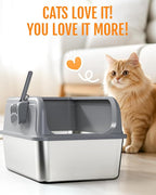 Stainless Steel Cat Litter Box, Metal Litter Box - Image 6