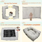 XxingSheep 4 Ways Shuttled XL Cat Tunnel Bed - Image 6