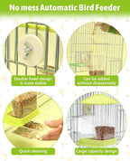 Hamiledyi Automatic Bird Feeder No Mess Bird Cage Feeder Seed Food Container - Image 4