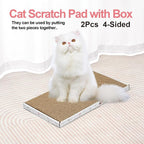 Cat Scratcher Cardboard with Box Durable Corrugate Scratching Kitty Sofa Lounge - Image 6