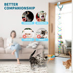 Interactive Cat Toys for Indoor Cats, Automatic String Feather Wand Teaser - Image 4
