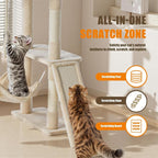 Sweetcrispy 63 inch Cat Tree Tower, Large Multi Level Cat Climbing Tower - Image 3