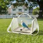 Hands Free Small Pet Cage with Breathable Mesh Windows Parrot Backpack - Image 7