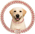 Cuban Link Cat Collar Rose Glod Crystal Dog Necklace Metal Chain Collar by Unknown
