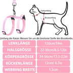PUPTECK Adjustable Cat Harness and Leash Set Escape Proof Kitten Strap Collar - Image 2
