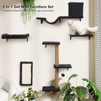 5-in-1 Cat Wall Shelves, Perch & Lounge - Image 9
