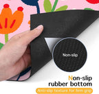 Pet Feedings Mats 20x12 inch Floral Print Pet Bowl Placemat Non Slip Mat - Image 7