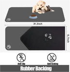 Large Pet Feeding Mat, 39.3"x15.7" Absorbent Quick Dry Dog Mat - Image 3