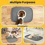Silicone Dog Food Mat with Side Pocket & Hook Hole, Soft Raised Edges, Easy - Image 8