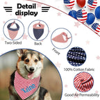 Personalized 4th of July Dog Bandana Embroidered Name Custom Neckwear Dog Scarf - Image 5