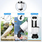 AQQA Fish Tank Cleaner, 8-in-1 Electric Aquarium Gravel Vacuum, Clean - Image 2