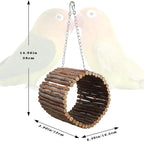 Bird Parrot Swing Toys, Hanging Bird Tree Caves, Natural Apple Wood Parrot - Image 6