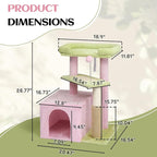 VINGLI Cat Tree, 27 inch Small Cat Tower - Image 5
