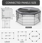 PETIME Foldable Metal Dog Exercise Pen/Pet Puppy Playpen Kennels Yard Fence - Image 3