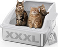 Stainless Steel Litter Box Extra Large by AIPERRO