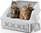 Stainless Steel Litter Box Extra Large by AIPERRO