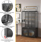 GDLF 72-Inch Bird Cage with Play Top, Parakeet Cage with Rolling Storage - Image 5