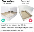 6PCS Cat Litter Box Pee Shields, Transparent Easy Clean Splash Guard - Image 5