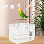 Hamster Cage Bird Travel Cage Portable Clear Accessories Acrylic Villa Bird - Image 6